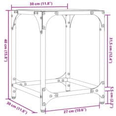 Vidaxl Konferenční stolky černá skleněná deska 2 ks 30x30x40 cm ocel