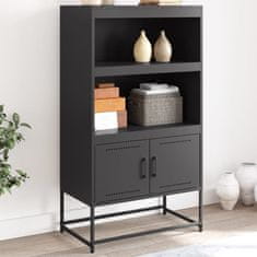 Vidaxl Skříň highboard černá 68,5 x 38,5 x 123,5 cm ocel