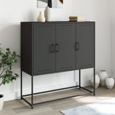 Vidaxl Skříň highboard černá 100,5 x 39 x 107 cm ocel