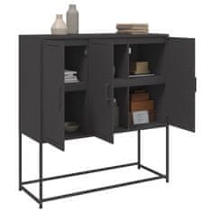 Vidaxl Skříň highboard černá 100,5 x 39 x 107 cm ocel