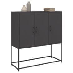 Vidaxl Skříň highboard černá 100,5 x 39 x 107 cm ocel