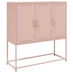 Vidaxl Skříň highboard růžová 100,5 x 39 x 107 cm ocel