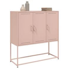 Vidaxl Skříň highboard růžová 100,5 x 39 x 107 cm ocel