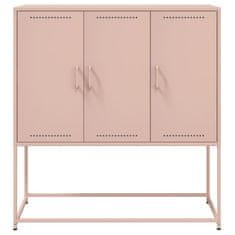 Vidaxl Skříň highboard růžová 100,5 x 39 x 107 cm ocel