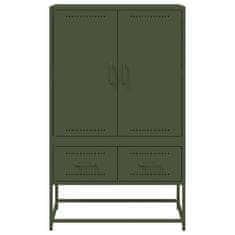 Vidaxl Skříň highboard olivově zelená 68 x 39 x 111,5 cm ocel