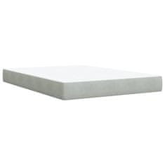 Vidaxl Box spring postel s matrací světle šedá 140x200 cm samet