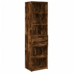 Vidaxl Skříň highboard kouřový dub 50 x 42,5 x 185 cm kompozitní dřevo