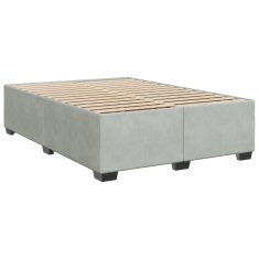 Vidaxl Box spring postel s matrací světle šedá 140x200 cm samet