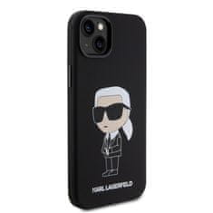 Karl Lagerfeld NFT silikonový kryt pro iPhone 15 Plus Černá