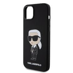 Karl Lagerfeld NFT silikonový kryt pro iPhone 15 Plus Černá