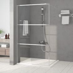 Vidaxl Sprchová zástěna walk-in stříbrná 115 x 195 cm čiré ESG sklo