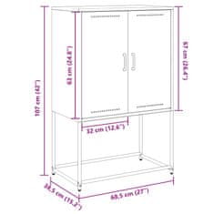 Vidaxl TV skříňka olivově zelená 100,5 x 39 x 60,5 cm ocel