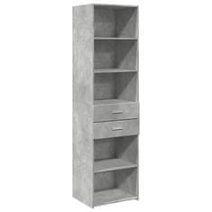 Vidaxl Skříň highboard betonově šedá 50x42,5x185 cm kompozitní dřevo