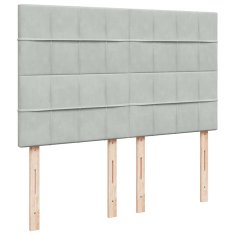 Vidaxl Box spring postel s matrací světle šedá 160x200 cm samet