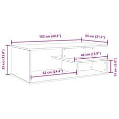 Vidaxl Konferenční stolek bílý 102 x 55 x 35 cm kompozitní dřevo