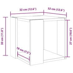 Vidaxl Konferenční stolek bílý 32 x 32 x 30 cm kompozitní dřevo