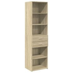 Vidaxl Skříň highboard dub sonoma 50 x 42,5 x 185 cm kompozitní dřevo