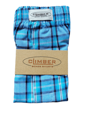 Climber 3100-MOS1 modré pánské popelínové trenýrky Barva: modrá světlá, Velikost: L