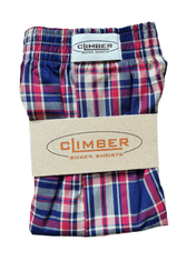 Climber 3100-CRV1 červené pánské popelínové trenýrky Barva: červená, Velikost: 2XL