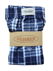 Climber 3100-MOT6 modré pánské popelínové trenýrky Barva: modrá tmavá, Velikost: XL