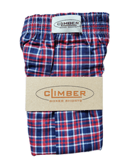 Climber 3100-CRV3 červené pánské popelínové trenýrky Barva: červená, Velikost: L