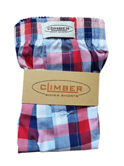 Climber 3100-CRV4 červené pánské popelínové trenýrky Barva: červená, Velikost: 2XL