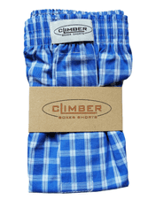 Climber 3100-MOS2 modré pánské popelínové trenýrky Barva: modrá světlá, Velikost: XL