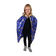 Rappa Dětský kouzelnický modrý plášť s hvězdami (104-140)