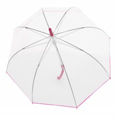 Doppler Nizza Transparent - průhledný dámský holový vystřelovací deštník