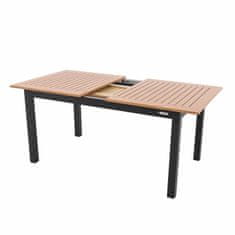 Doppler EXPERT WOOD antracit - rozkládací hliníkový stůl 150/210x90x75 cm