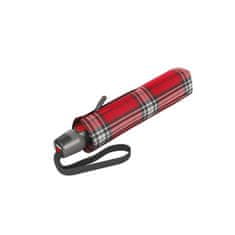 Knirps T.200 CHECK RED'N NAVY - elegantní dámský plně automatický deštník