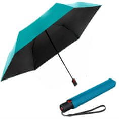 Knirps U.200 TURQUOISE WITH BLACK - elegantní dámský plně automatický deštník