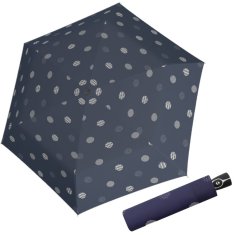 Doppler Fiber Magic Timeless Blue Dots – dámský plně automatický deštník
