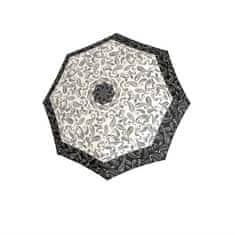 Doppler Fiber Magic Black&amp;White Paisley - dámský plně automatický deštník