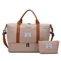 Flor de Cristal Sada cestovní tašky se dvěma přihrádkami a toaletním kufříkem 51x25x39cm T263K