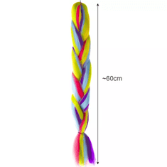 Soulima Syntetické Duhové Copánky , Vícebarevné, 60 cm, Hmotnost 0.089 kg