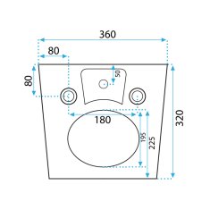 REA REA Carlo Mini závěsný bidet, lesklá černá REA-C6380 - Rea