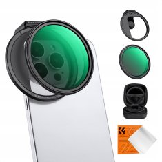 K&F Concept Objektiv Čočka Filtr Šedý ND ND2-ND32 Typ FADER pro Telefon Klip K&F