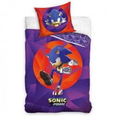 Carbotex Oboustranné bavlněné povlečení Ježek Sonic Prime, 140/200+70/90, SONIC236022