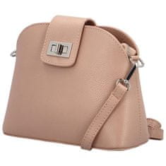 Delami Vera Pelle Trendy dámská kožená crossbody kabelka Vivianna, starorůžová