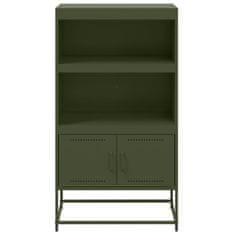 Vidaxl Skříň highboard olivově zelená 68,5 x 38,5 x 123,5 cm ocel