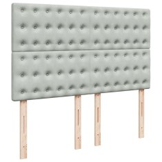 Vidaxl Box spring postel s matrací světle šedá 140x200 cm samet