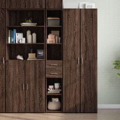 Vidaxl Skříň highboard hnědý dub 30 x 42,5 x 185 cm kompozitní dřevo