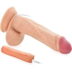 XSARA Realistický penis se zvýrazněnými varlaty, rotační dildo na přísavce - 75258504