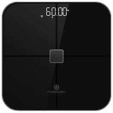 Noerden chytrá váha SENSORI Black/ nosnost 180 kg/ Bluetooth 4.0/ Wi-Fi/ 10 tělesných parametrů/ černá/ CZ app