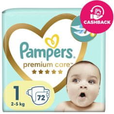 Pampers Premium Care Pleny jednorázové 1 (2-5 kg) 72 ks