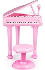EcoToys Dětské elektrické piano růžové