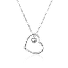 Něžný stříbrný náhrdelník Srdíčko AGS1572/47