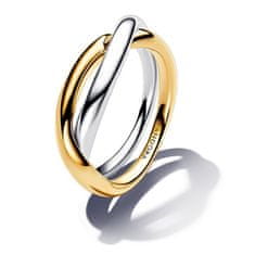 Pandora Módní bicolor prsten Shine 163262C00 (Obvod 58 mm)