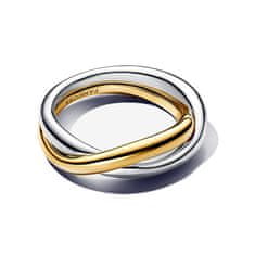 Pandora Módní bicolor prsten Shine 163262C00 (Obvod 58 mm)